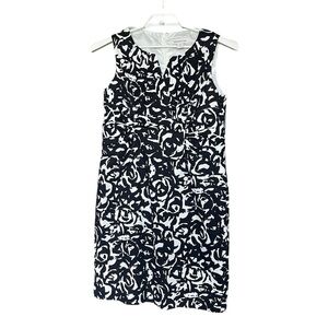 Coldwater Creek women's  v-neck sleeveless dress size 12 black white